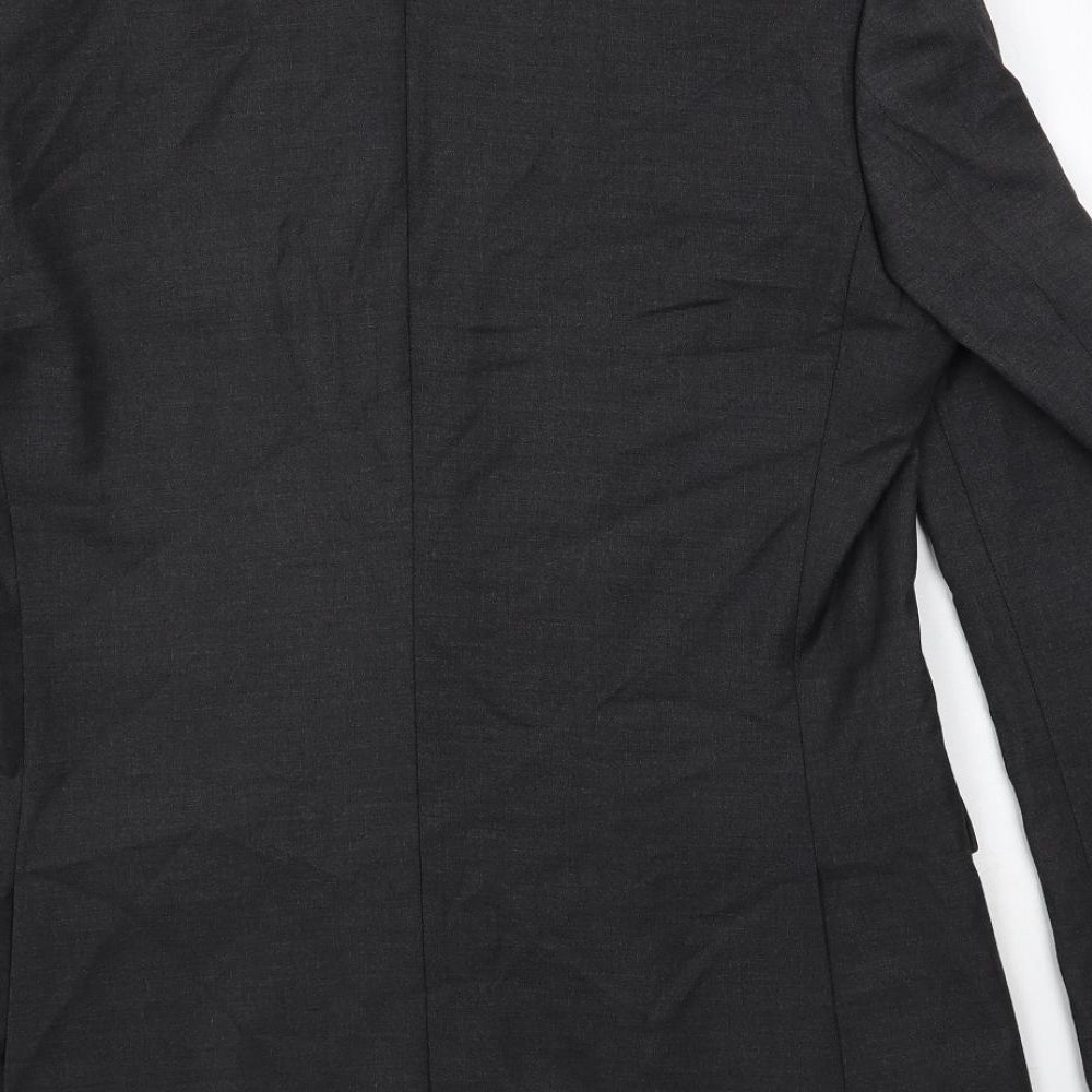 Marks & Spencer Mens Grey Polyester Jacket Suit Jacket Size 42 Regular