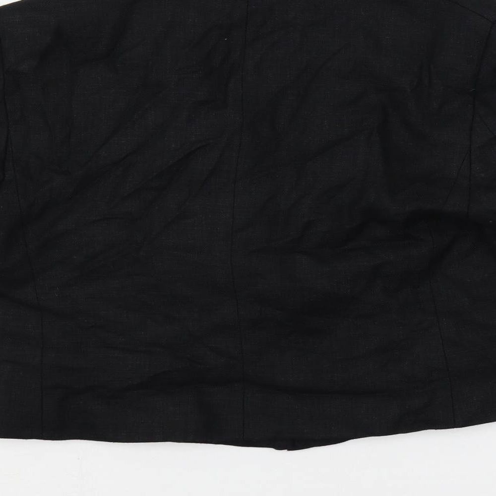 Marks & Spencer Womens Black Jacket Blazer Size 8 Button