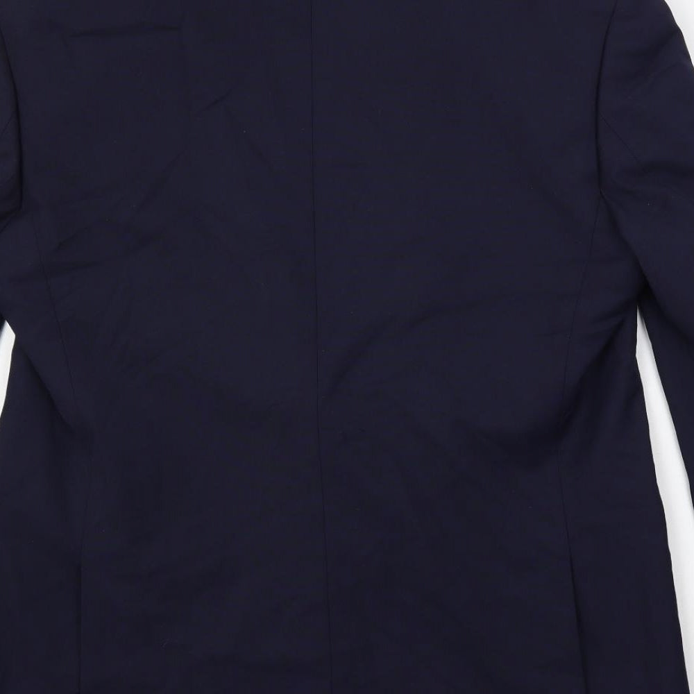 Marks & Spencer Mens Blue Polyester Jacket Suit Jacket Size 42 Regular