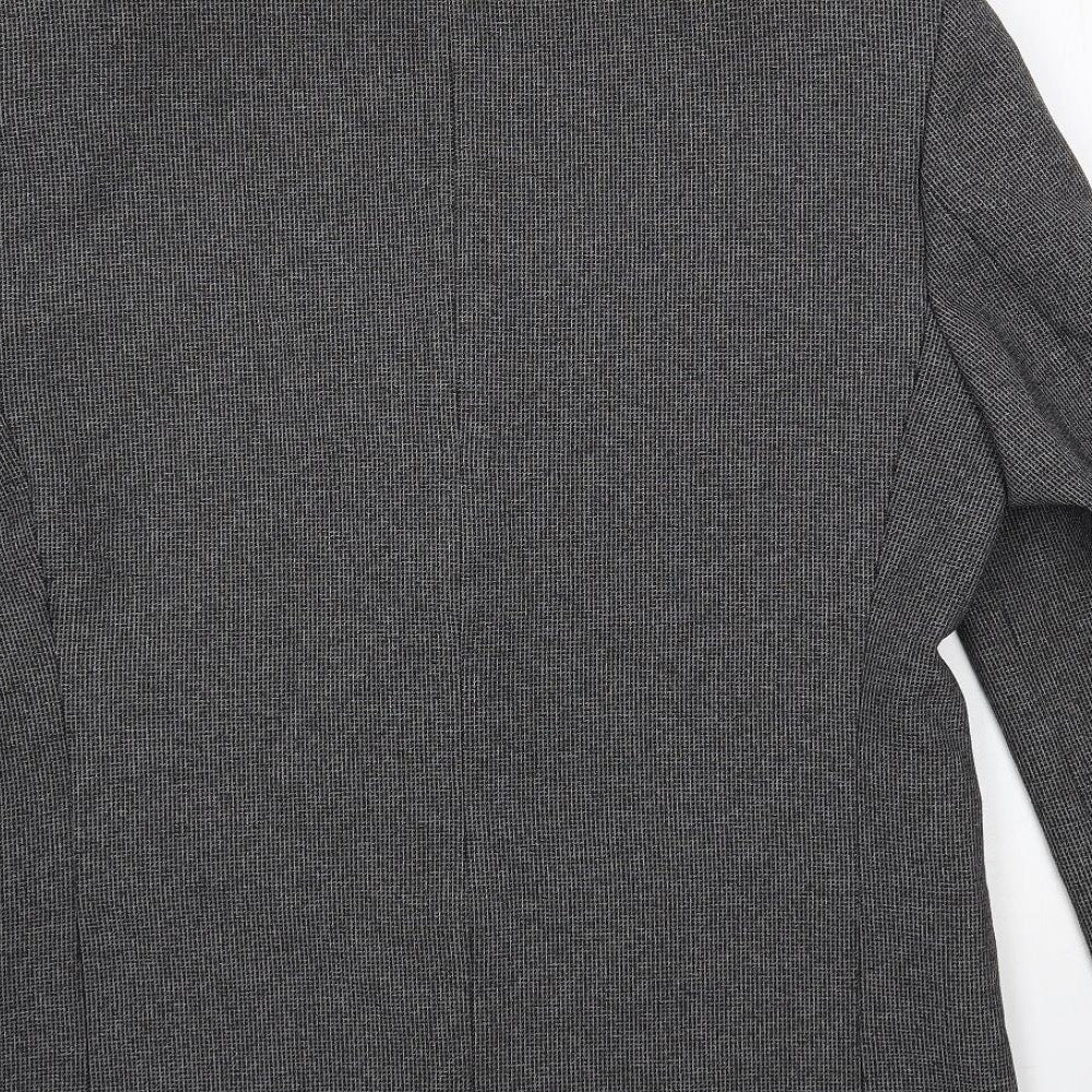 Canda Mens Grey Polyester Jacket Blazer Size 40 Regular