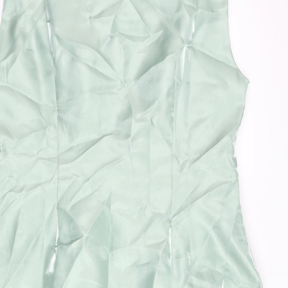 Annorlunda Womens Green Gilet Jacket Size 14 Button