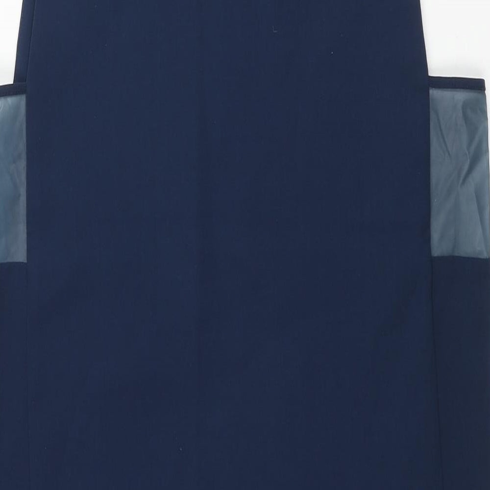 & Other Stories Womens Blue Polyester Shift Size 10 Round Neck Pullover