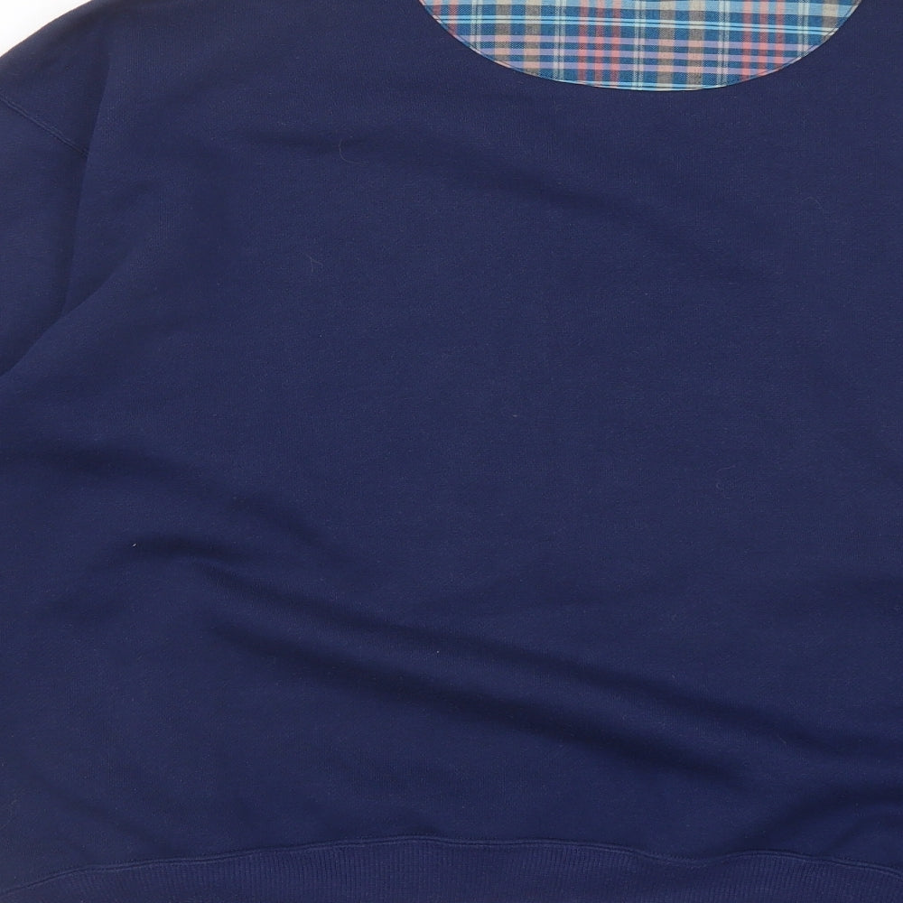 Allice Collins Womens Blue Polyester Pullover Sweatshirt Size L Pullover