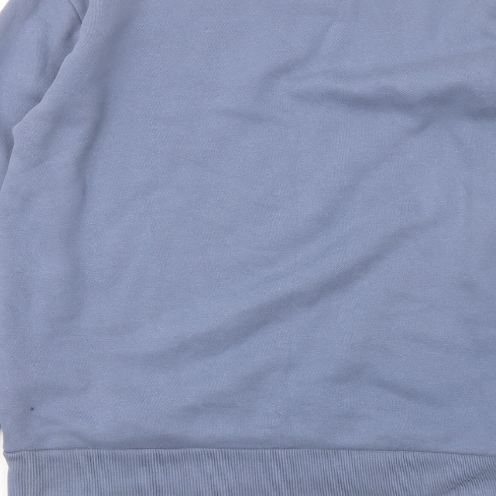 Holluster Mens Blue Cotton Pullover Sweatshirt Size S