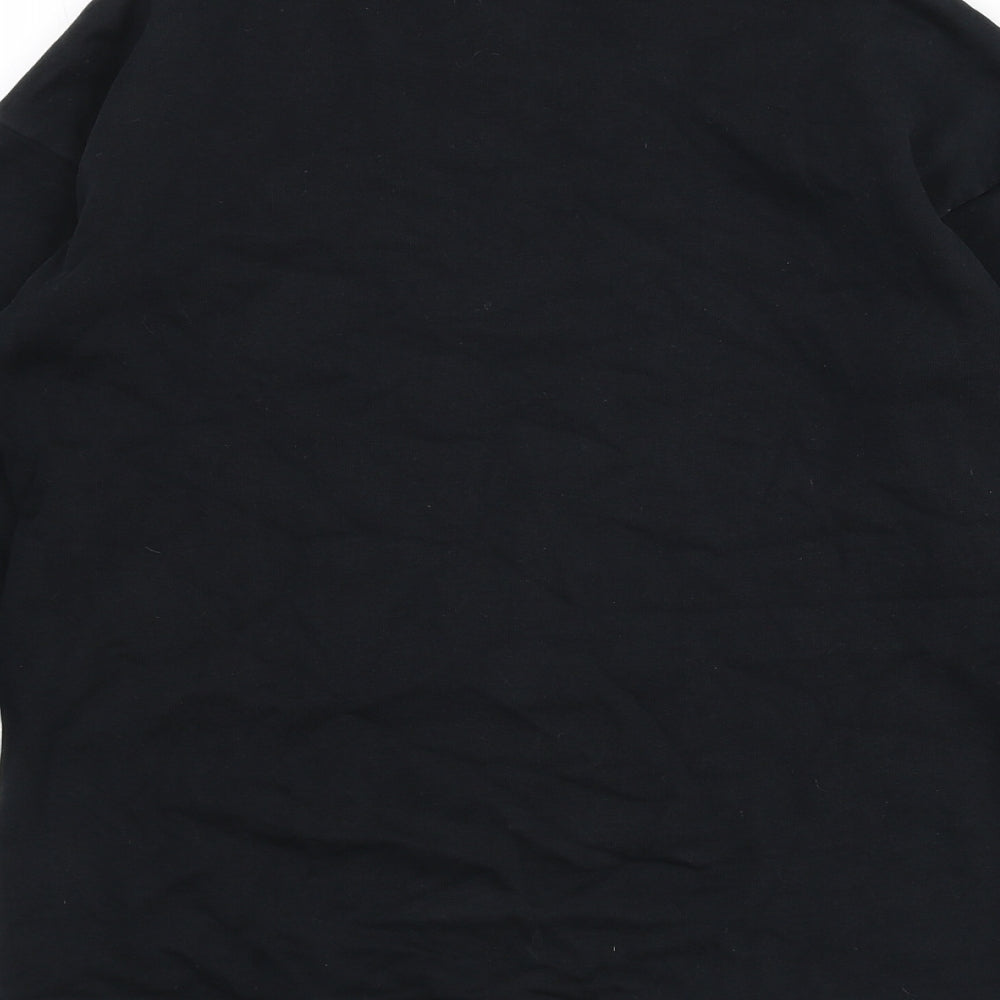 ASOS Womens Black 100% Cotton Pullover Sweatshirt Size 6 Pullover