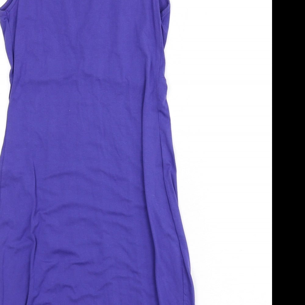 Closet Womens Purple Viscose Pencil Dress Size 10 V-Neck Pullover