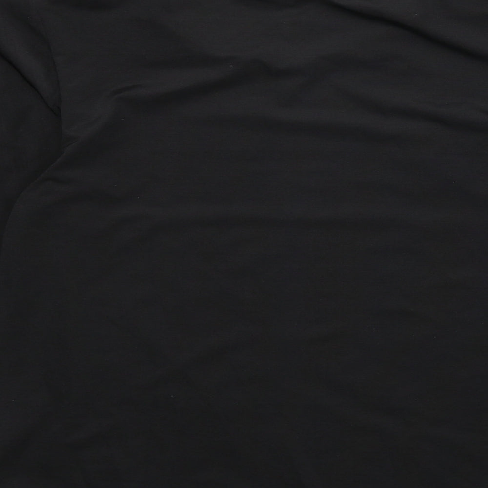 H&M Womens Black Polyester Basic Blouse Size S Round Neck
