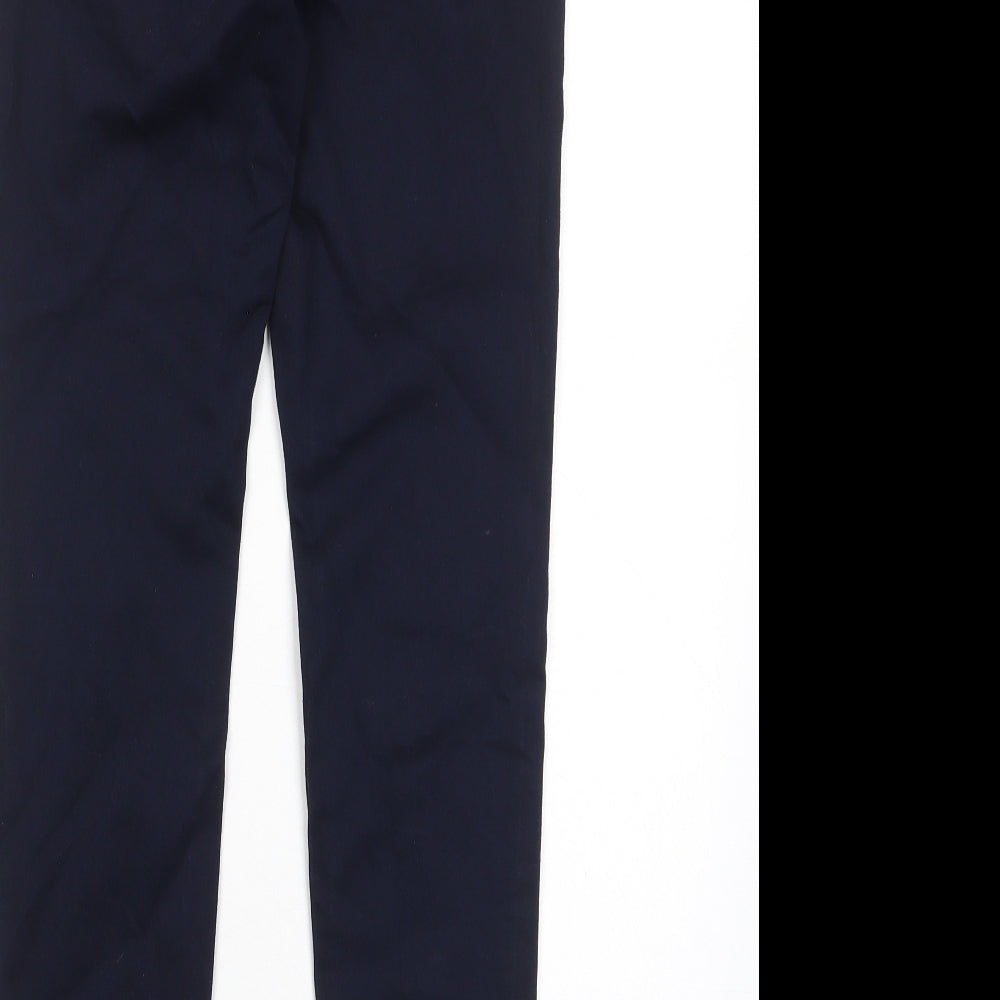 Marks and Spencer Womens Blue Cotton Skinny Jeans Size 8 L28 in Regular Zip - Pockets