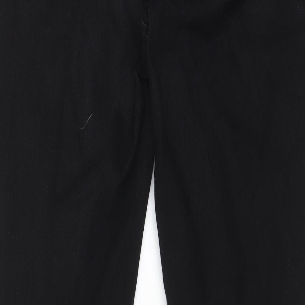 Marks and Spencer Womens Black Cotton Skinny Jeans Size 34 in L28 in Regular Zip - Pockets