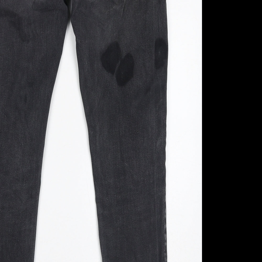 NEXT Mens Grey Cotton Skinny Jeans Size 32 in L31 in Regular Zip