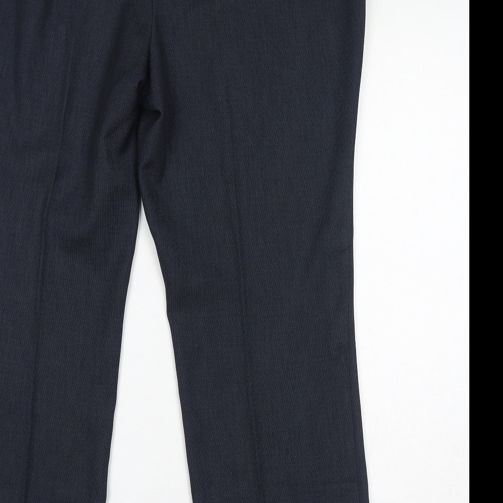 Classics Womens Blue Polyester Trousers Size 18 L30 in Regular Zip