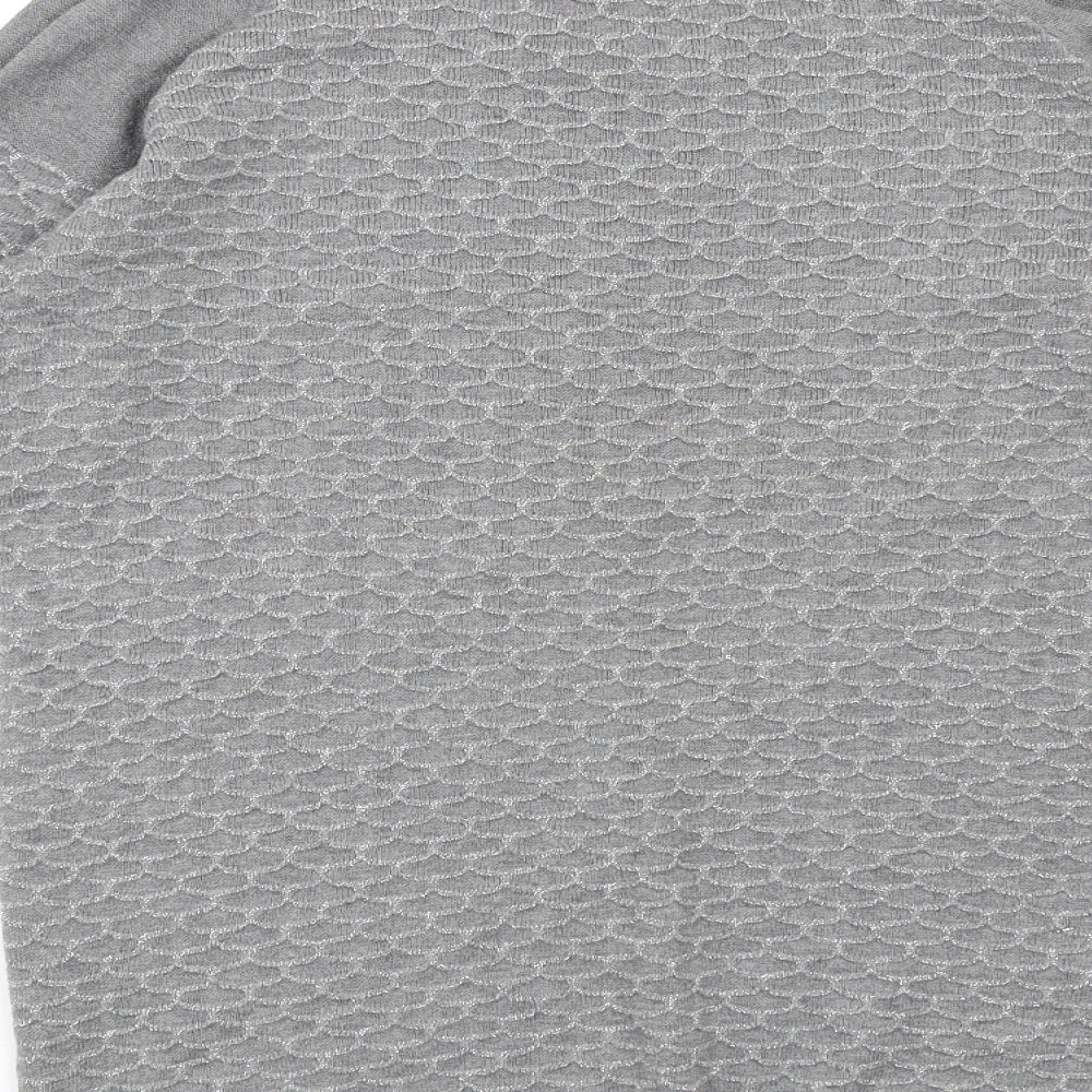 NEXT Womens Grey Crew Neck Cotton Pullover Jumper Size 8