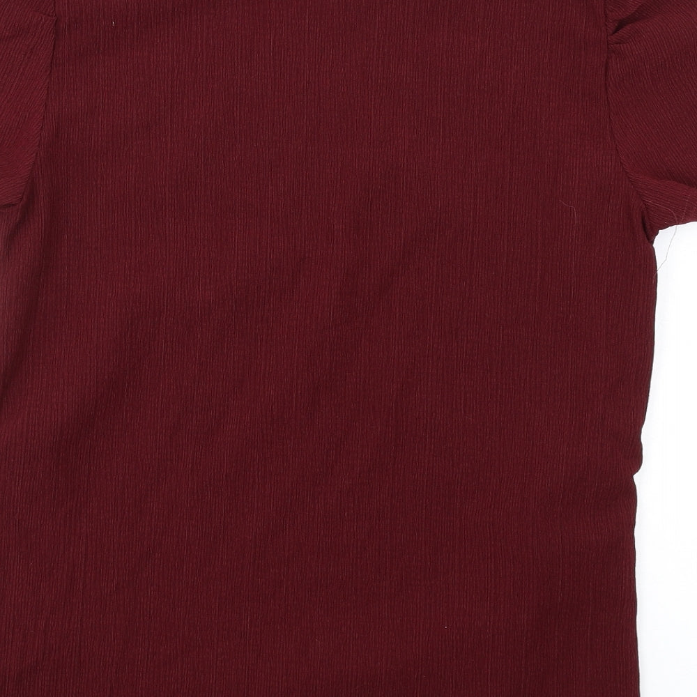 mamalicious Womens Red Polyester Basic T-Shirt Size XL Round Neck
