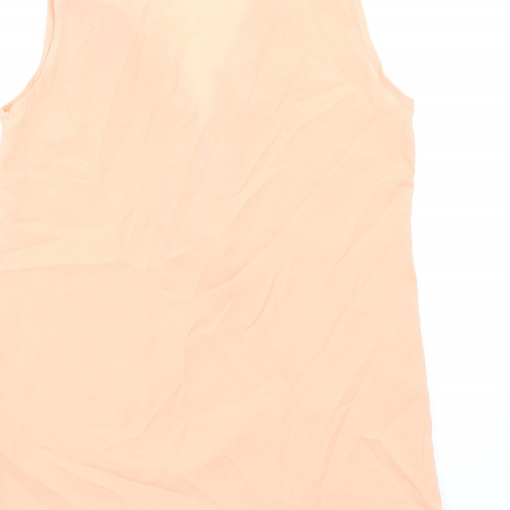 Select Womens Pink Polyester Basic Tank Size 12 V-Neck