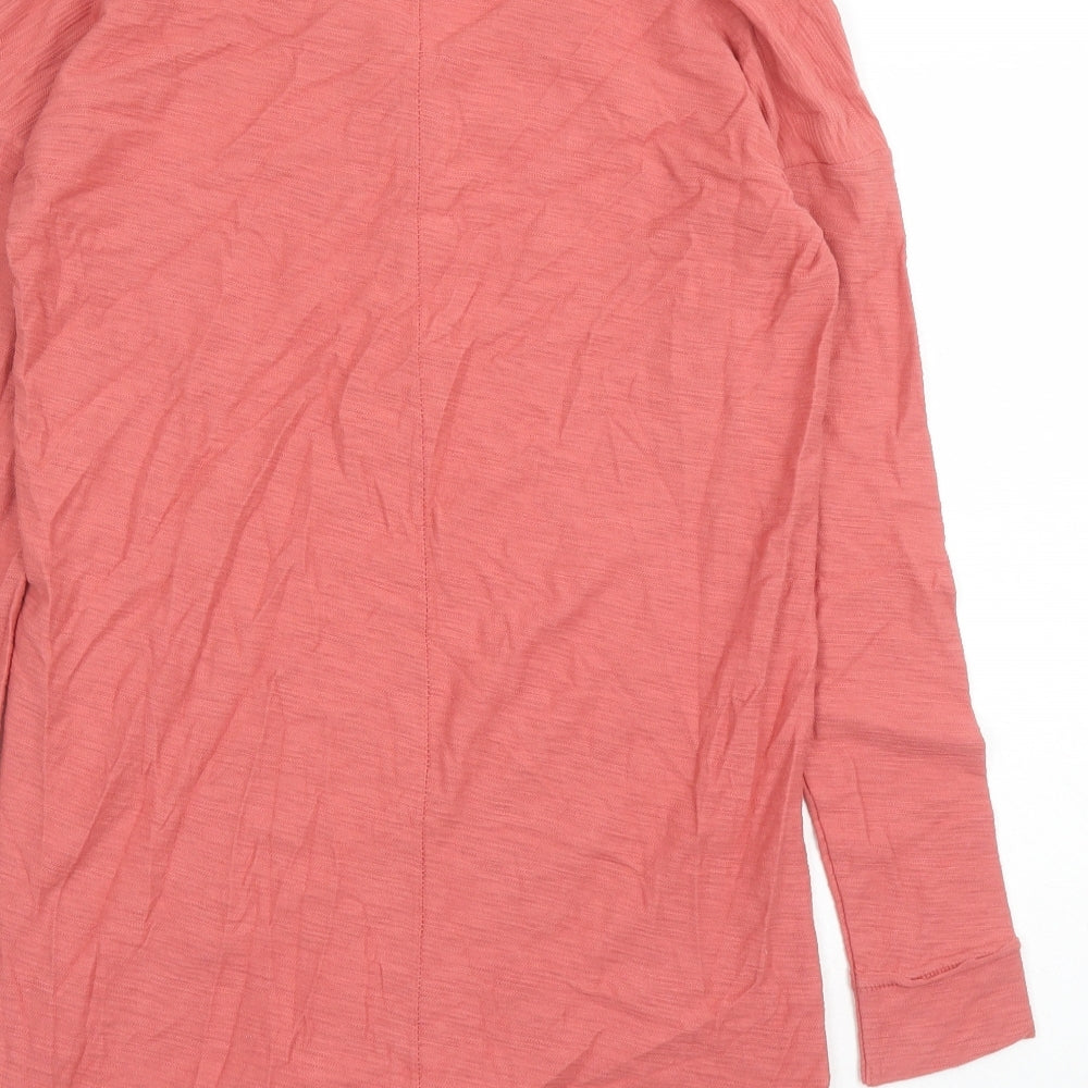 NEXT Womens Brown Cotton Basic T-Shirt Size 6 V-Neck