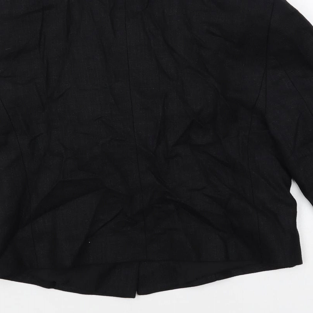 Marks & Spencer Womens Black Jacket Blazer Size 6 Button