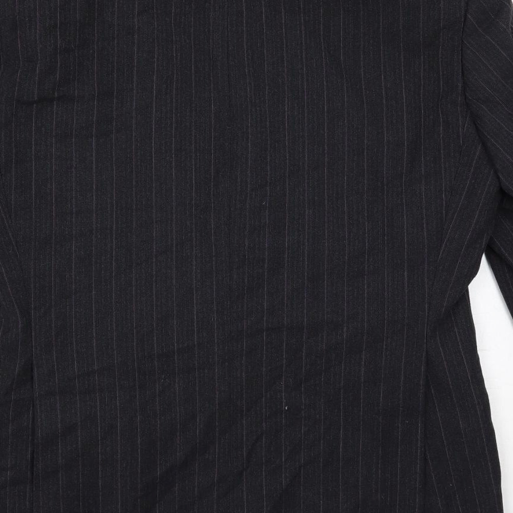 Lindbergh Mens Black Striped Polyester Jacket Suit Jacket Size 40 Regular