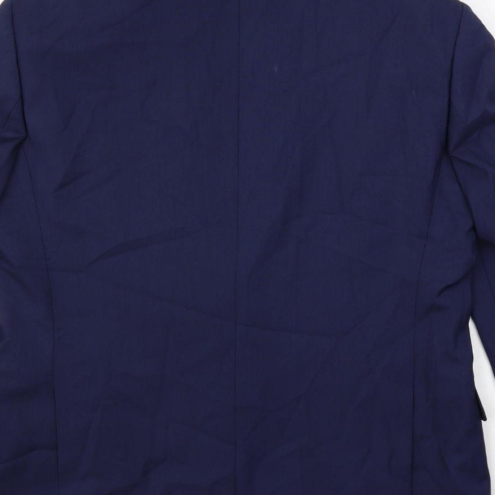 Marks & Spencer Mens Blue Polyester Jacket Suit Jacket Size 40 Regular