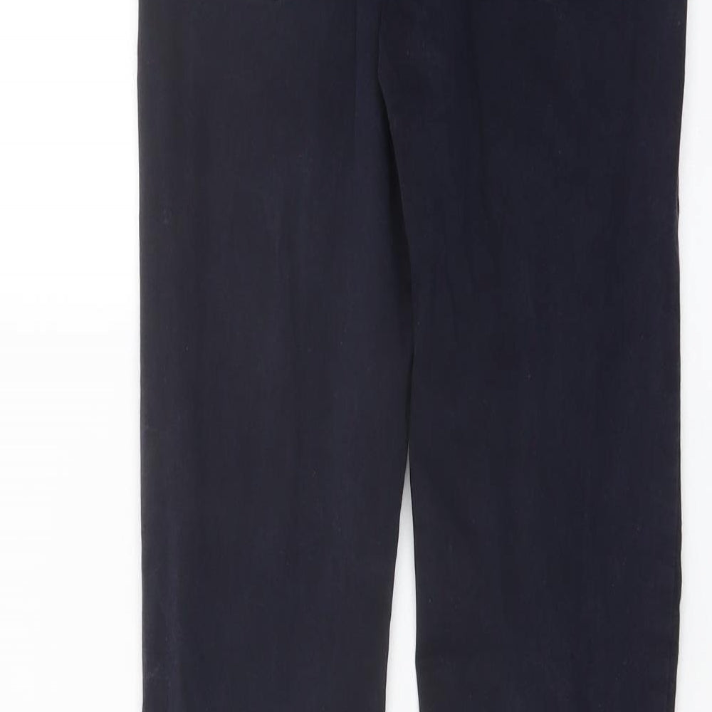 H&M Womens Blue Cotton Straight Jeans Size 8 L29 in Regular Button