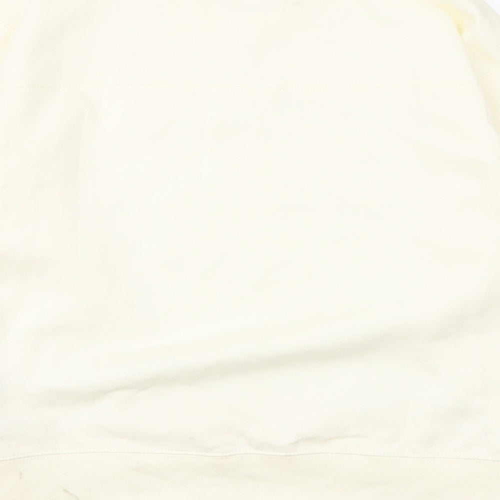 Zara Womens Ivory Polyester Pullover Sweatshirt Size L Pullover