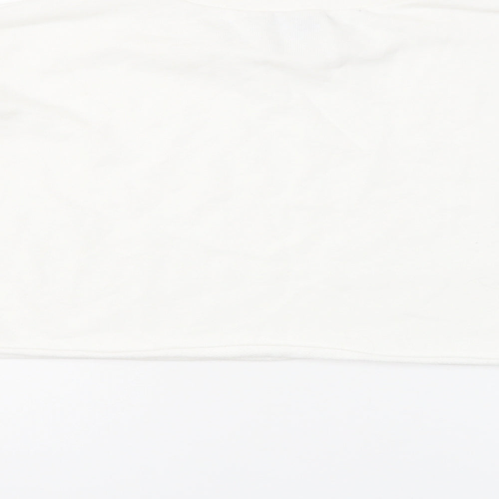 Missguided Womens White Polyester Pullover Sweatshirt Size 14 Pullover