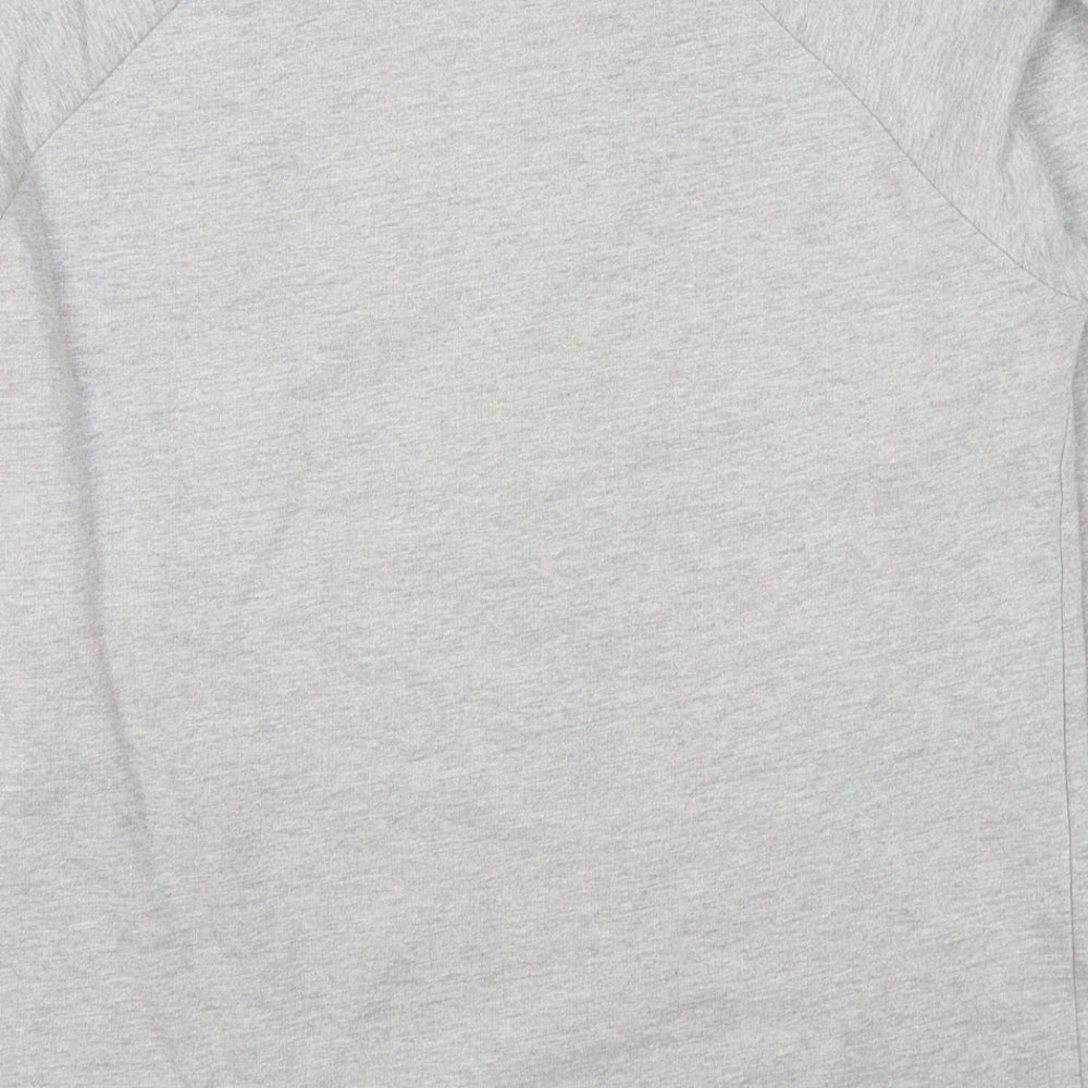 Pull&Bear Womens Grey Cotton Pullover Hoodie Size M Pullover - Logo