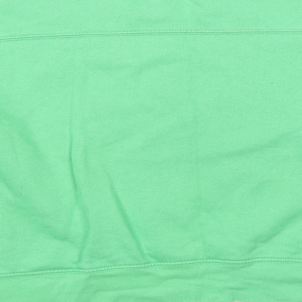 Zara Womens Green Cotton Pullover Hoodie Size S Pullover
