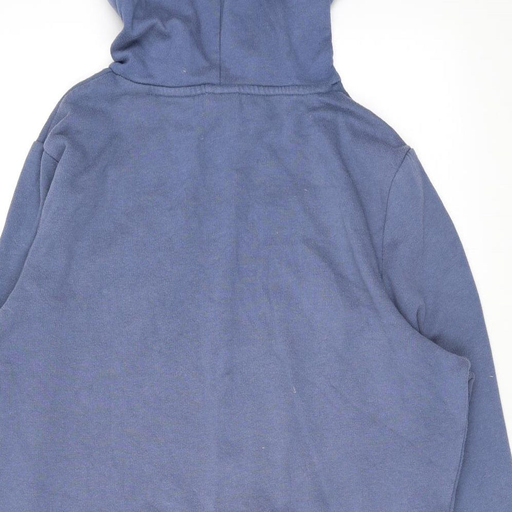 PINK Womens Blue Cotton Pullover Hoodie Size M Pullover