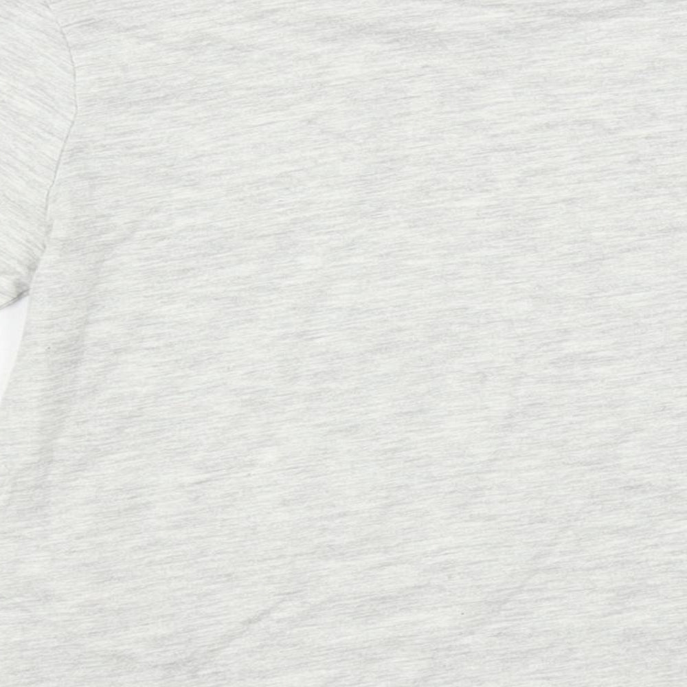 Marks & Spencer Girls Grey Solid Cotton Top Pyjama Top Size 3-4 Years Pullover