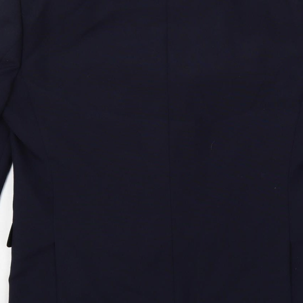 Varteks Mens Blue Polyester Jacket Suit Jacket Size 40 Regular