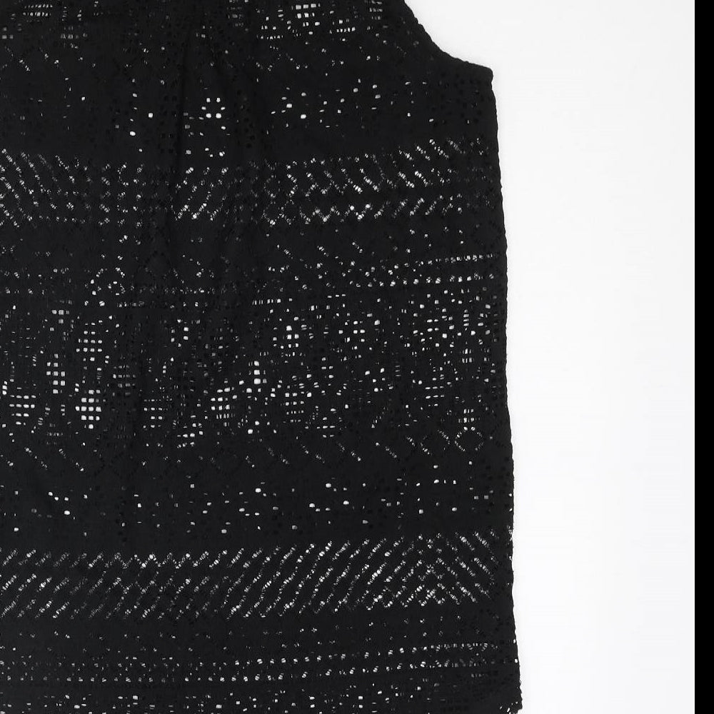 NEXT Womens Black Polyester Camisole Blouse Size 10 Round Neck