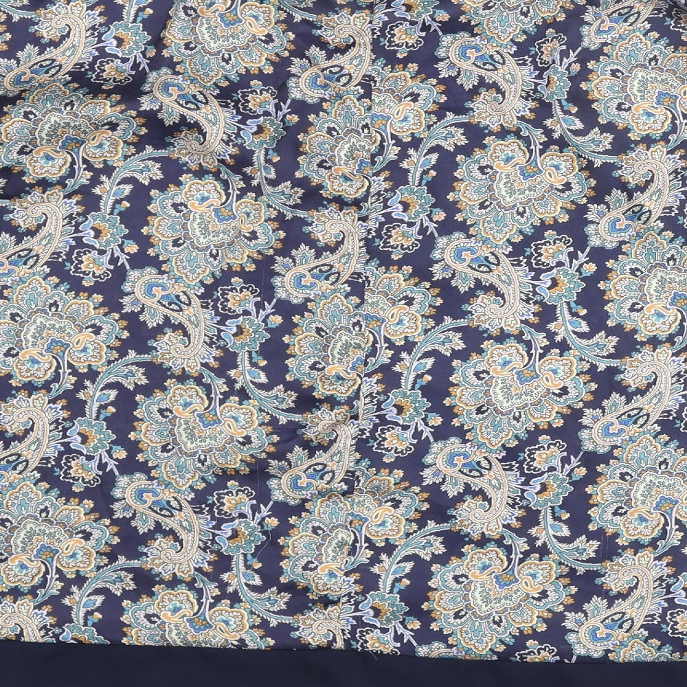 2 Bone Womens Multicoloured Paisley Polyester Basic Blouse Size 16 Round Neck