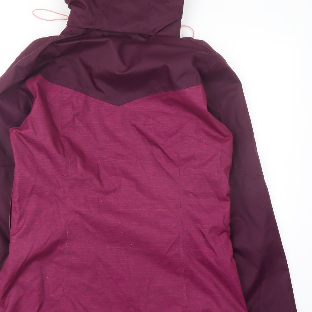 Quechua Womens Purple Rain Coat Coat Size M Zip