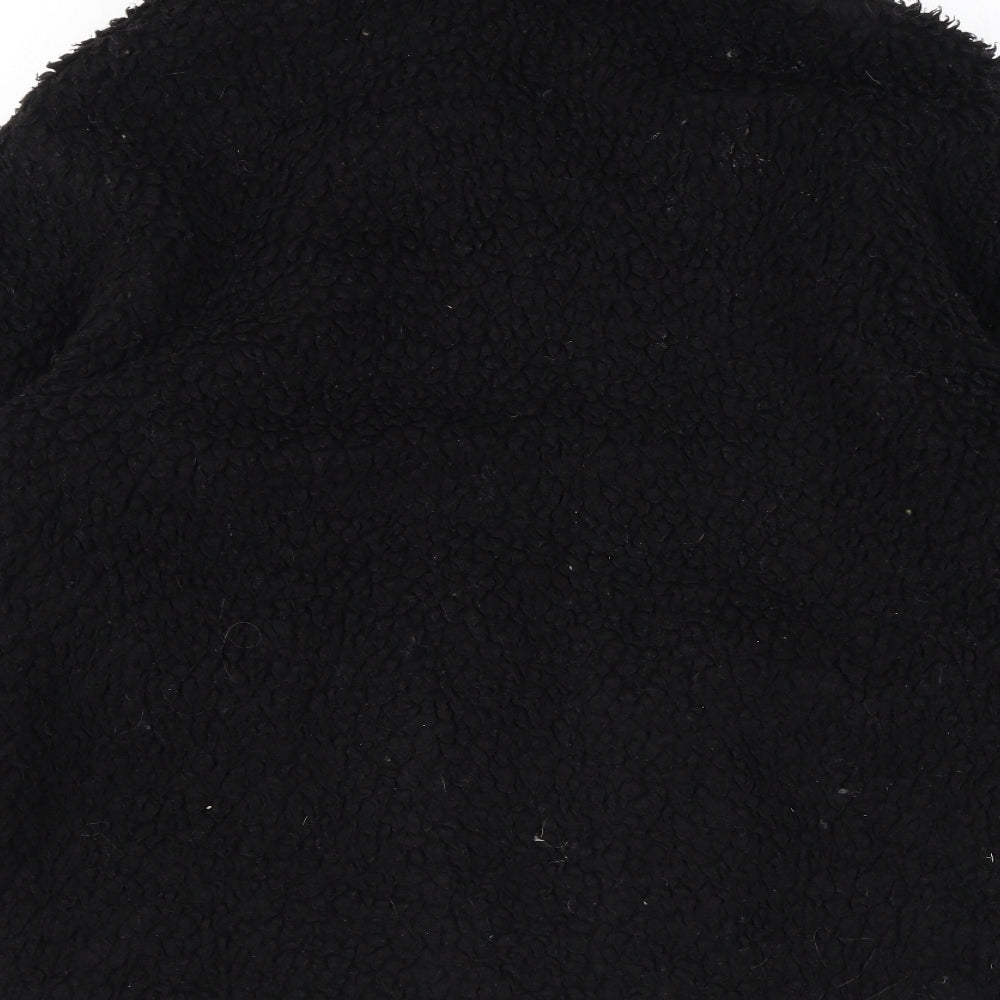 Topshop Womens Black Jacket Size S Zip - Teddy Bear Style
