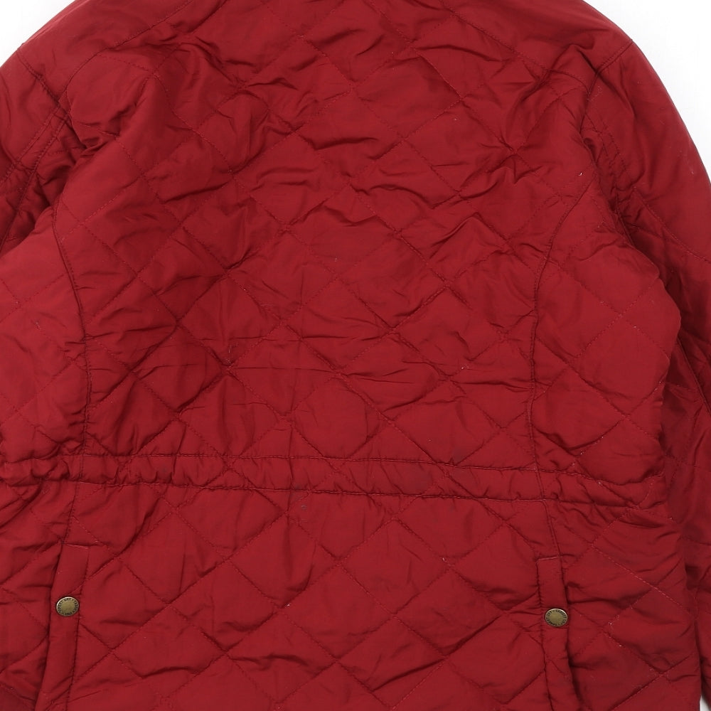Target Dry Womens Red Quilted Jacket Size XS Zip