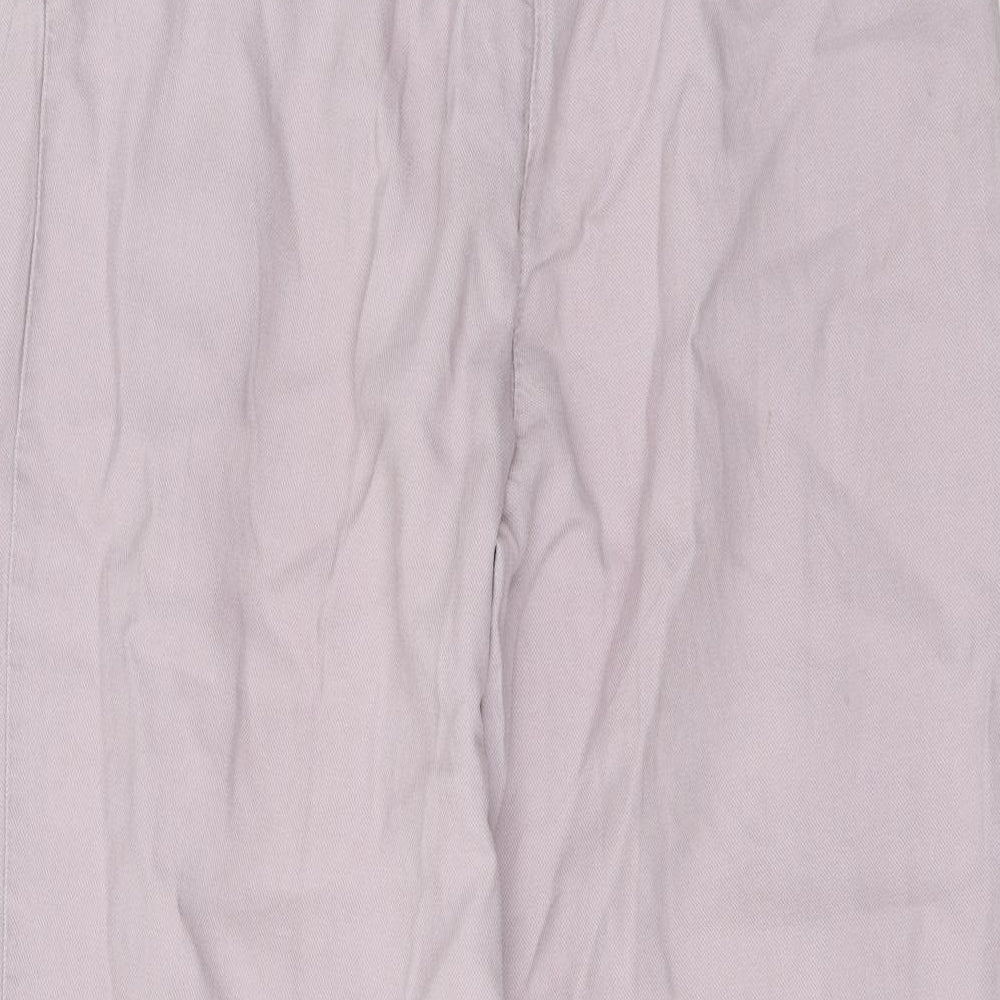 H&M Womens Purple Lyocell Trousers Size 8 L24 in Regular Zip