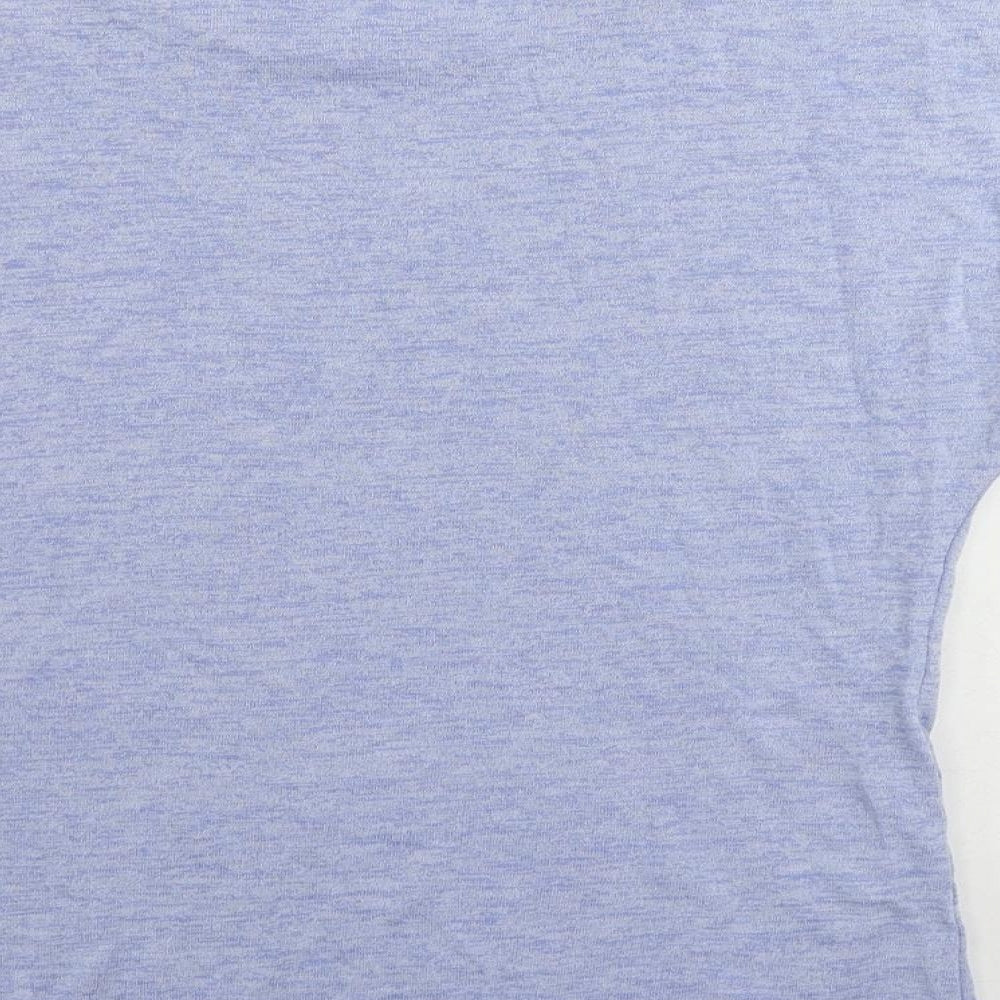 Limited Collection Womens Blue Polyester Basic T-Shirt Size 14 Boat Neck - Neckline Detail