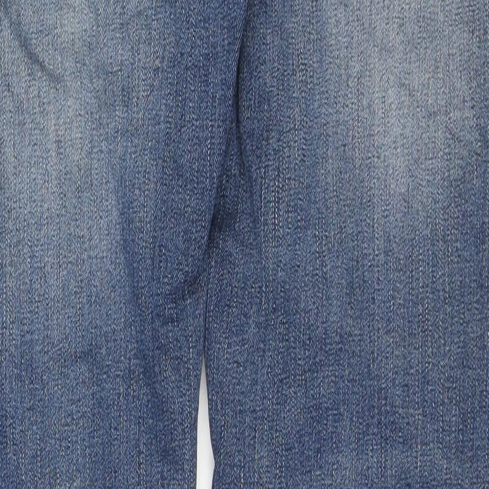 Duck and Cover Mens Blue Cotton Straight Jeans Size 32 in L34 in Regular Zip