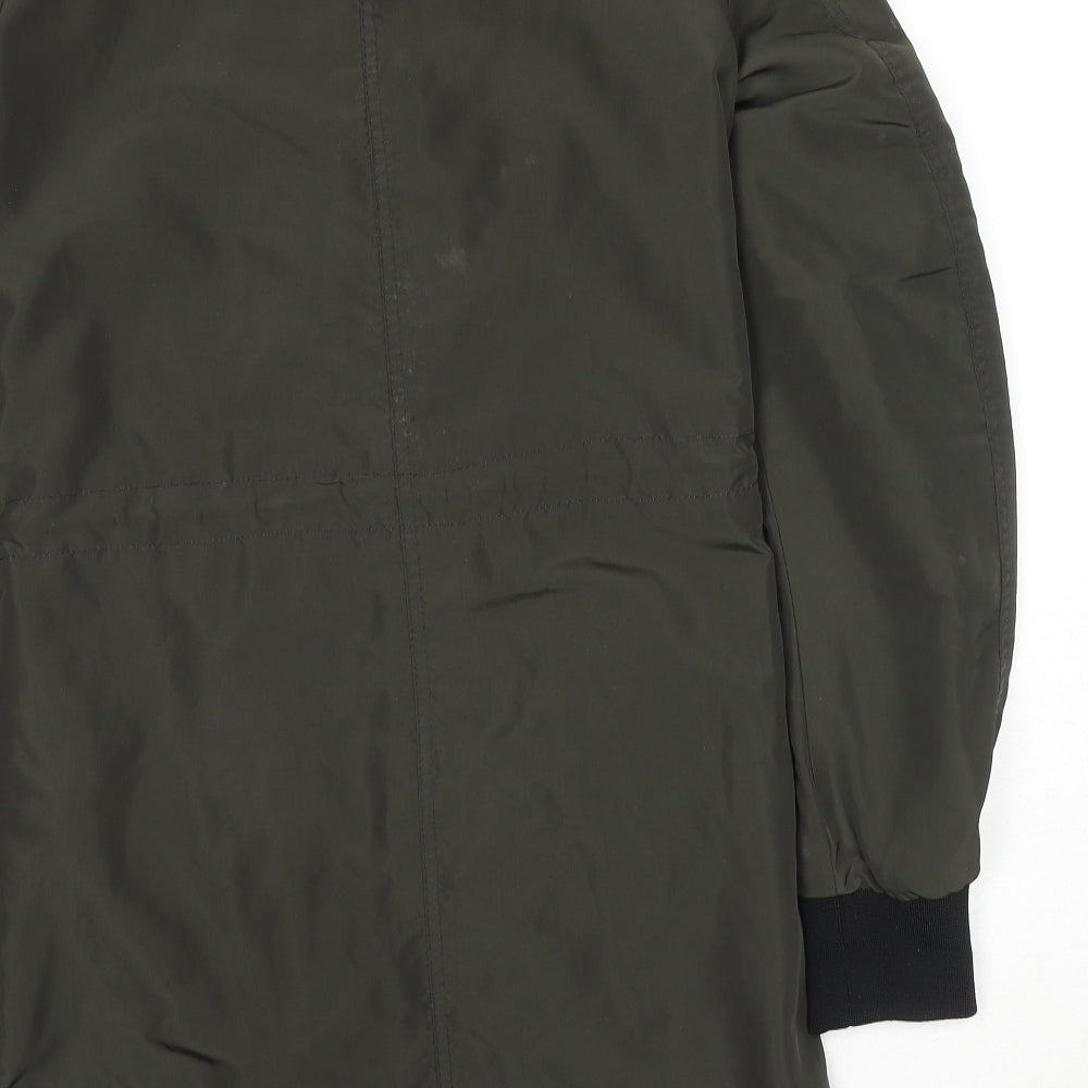 Divided by H&M Womens Green Parka Jacket Size 6 Zip