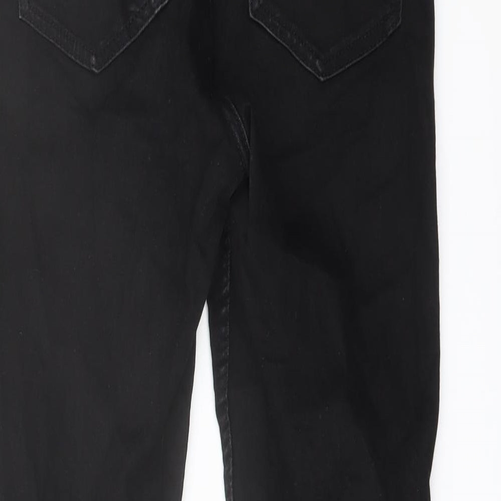 Marks & Spencer Womens Black Cotton Skinny Jeans Size 8 L26 in Regular Button