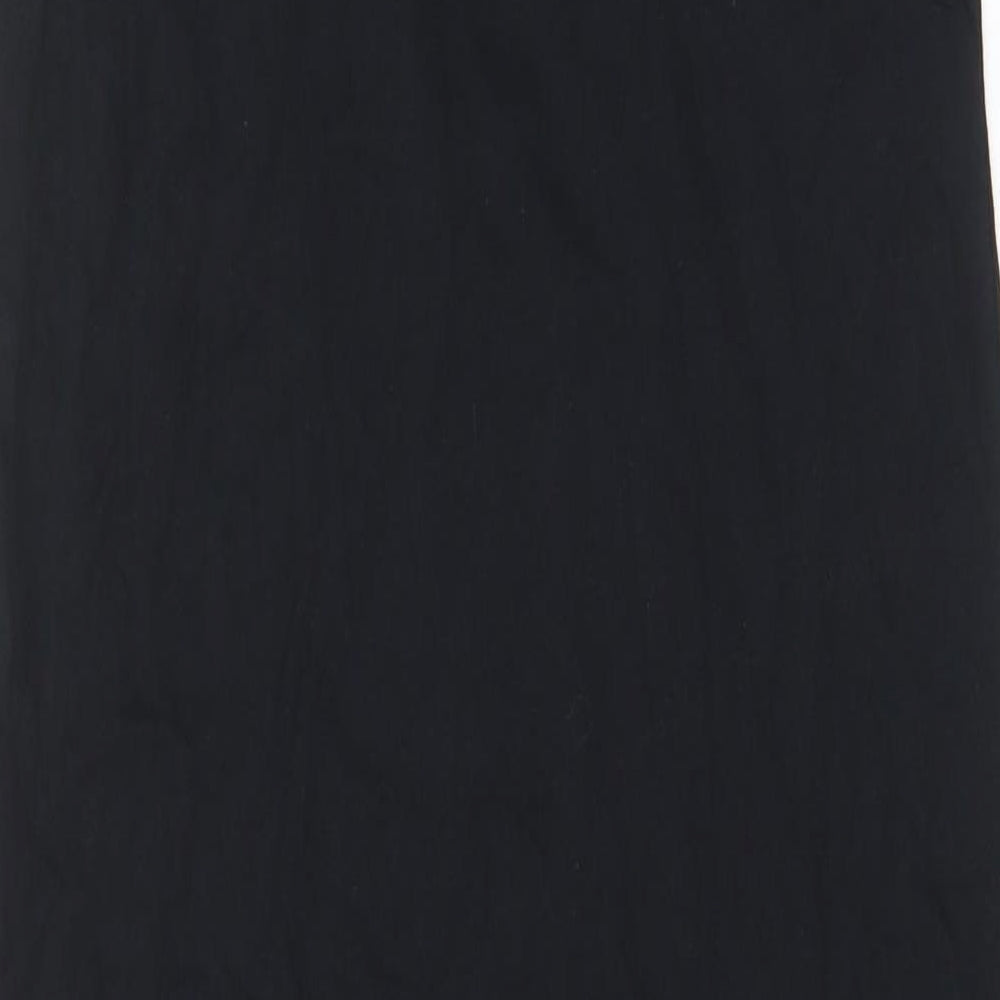Marks & Spencer Womens Black Cotton Tank Dress Size 6 Crew Neck Pullover