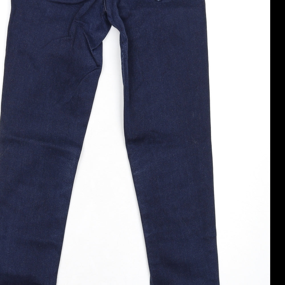 Blue 73 Womens Blue Cotton Skinny Jeans Size 10 L30 in Regular Zip