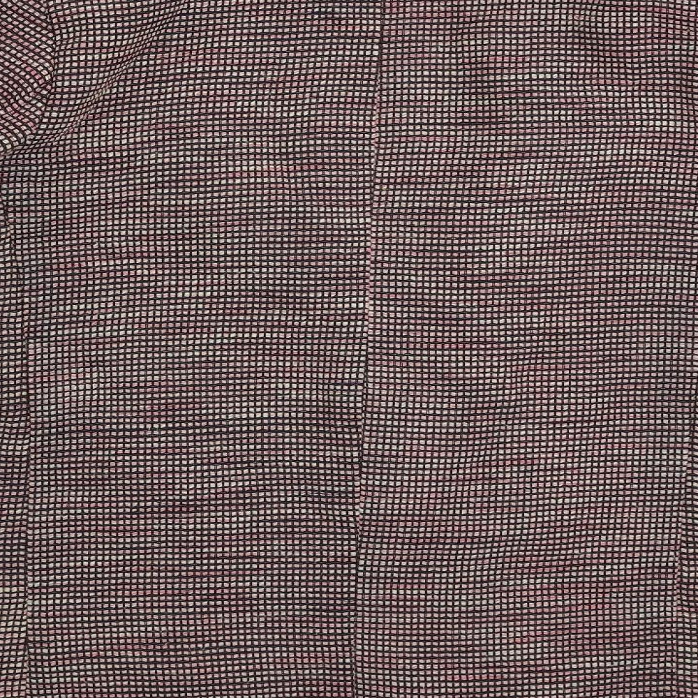 New Look Womens Pink Geometric Jacket Blazer Size 12 Snap