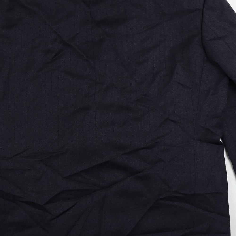 Canda Mens Blue Wool Jacket Suit Jacket Size 40 Regular