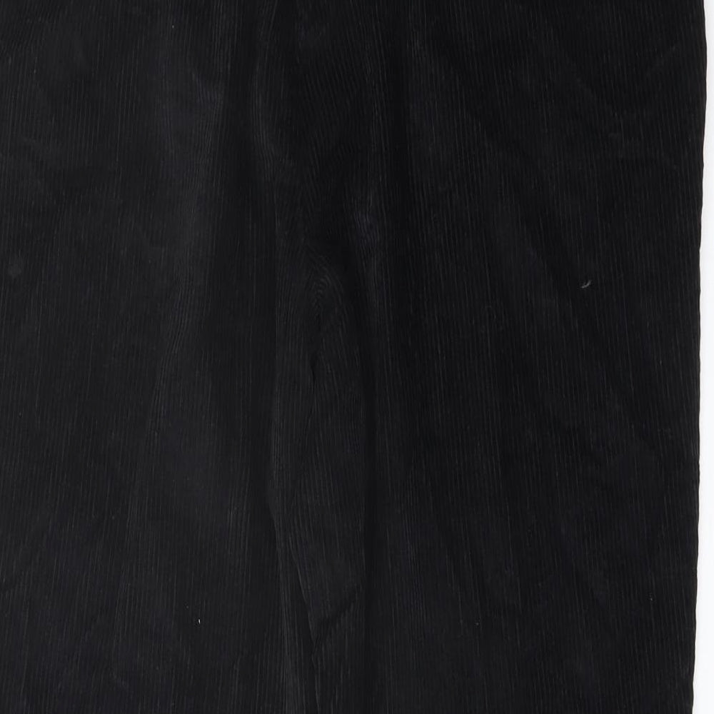 Classic Womens Black Cotton Trousers Size 20 L24 in Regular