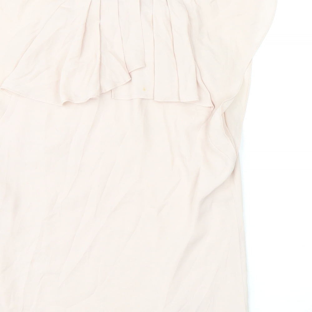 Monsoon Womens Pink Polyester Basic Tank Size 10 Round Neck