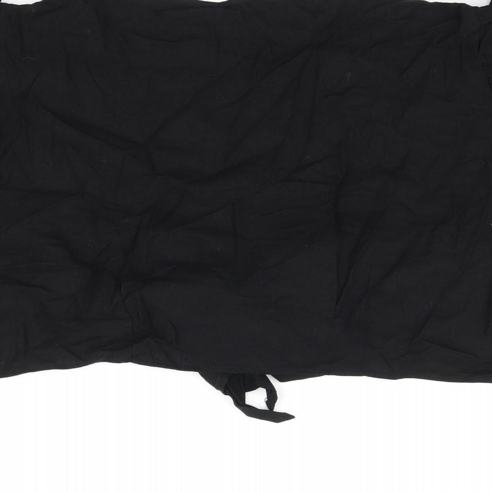 Vera Moda Womens Black Viscose Cropped Tank Size 24 V-Neck