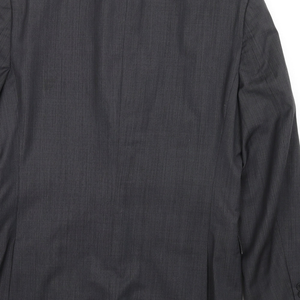 French Connection Mens Grey Wool Jacket Blazer Size 44 Regular