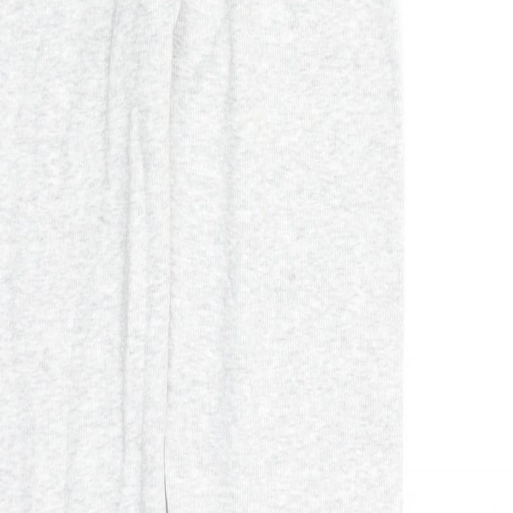 Marks & Spencer Girls Grey Cotton Carrot Trousers Size 13-14 Years L26 in Regular - Stretch