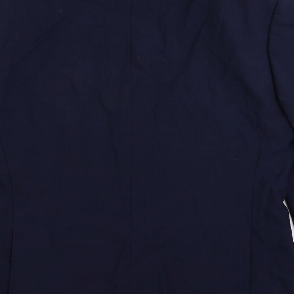 Marks & Spencer Mens Blue Wool Jacket Suit Jacket Size 36 Regular